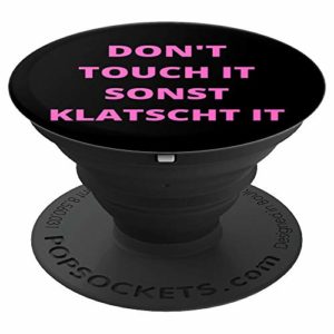 MoonWorks Turnbeutel „Don't Touch It Sonst Klatscht It“ – Schwarz, 34x46 Cm, 12 Liter, 100% Baumwolle